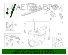 Накладка двери внутренняя передняя левая Toyota Highlander 20-26 царапины