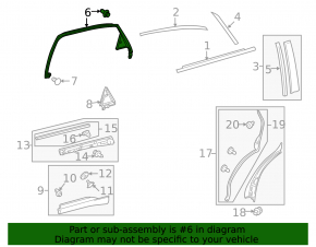 Рамка внутренняя двери задней левой Lexus RX350 RX450h 10-15