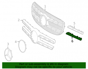 Grilă inferioară stânga pentru Mercedes X167 GLS 450 580 20-23
