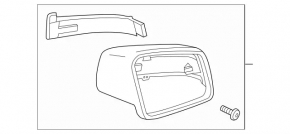 Зеркало боковое левое в сборе Mercedes W221 07-09 9+8 пинов, автозатемнение, поворотник, серебро, надломан корпус