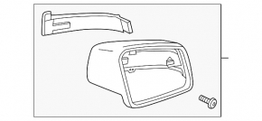 Зеркало боковое левое в сборе Mercedes W221 07-09 9+8 пинов, автозатемнение, поворотник, серебро, надломан корпус