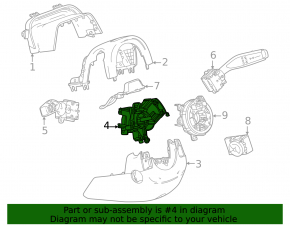 Chitară schimbător de viteze pe coloana de direcție pentru Chevrolet Equinox EV 24-26