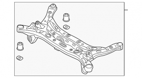 Подрамник задний Hyundai Sonata 16-19 hybrid
