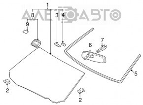 Geam parbriz Lexus GS300 GS430 06 fără senzor de ploaie