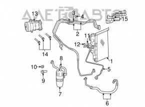 Трубка кондиционера компрессор-печка Chrysler 200 11-14