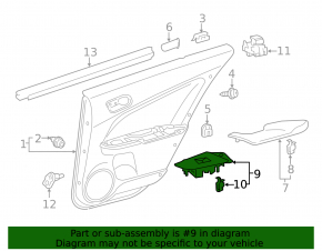 Накладка управления стеклоподъемником задним левым Toyota Prius 50 Prime 16-22 структура