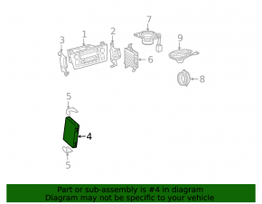 Radio Tuner Control Module Toyota Avalon 05-12