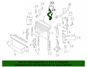Патрубок охлаждения нижний правый BMW X3 E83 03-10 3.0 N52