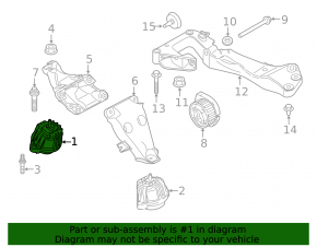 Подушка двигателя правая BMW 3 F30 12-18 3.0T B58