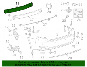 Amplificatorul pentru bara spate a modelului Lexus ES300h ES350 13-18, nou, neoriginal