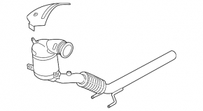 Țeavă de eșapament cu catalizator Audi A3 22-26