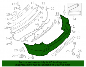 Бампер задний голый Infiniti JX35 QX60 13-15 дорест под парктроники