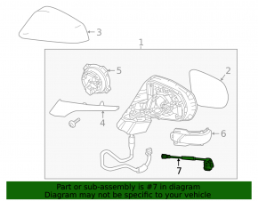 Cameră oglindă laterală dreapta Lexus RX350 RX450h 20-22