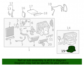 Motor ventilator încălzire Lexus GX460 10-23
