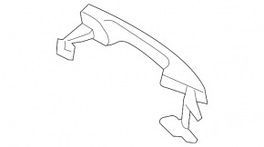 Ручка двери внешняя передняя левая Mazda CX-5 13-16 keyless