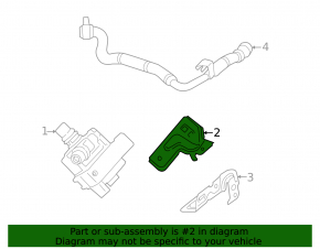 Кронштейн вспомогательного насоса охлаждения BMW X1 F48 20-22 B46 на насос
