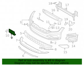 Площадка номерного знака передняя VW Jetta 19-21