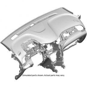 Торпедо передняя панель без AIRBAG Chevrolet Trax 17-20 черная