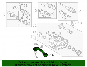 Suportul reductorului pentru Lexus RX400h 06-09