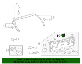 Заглушка двери багажника правая Lexus RX350 RX450h 10-15 беж