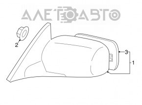 Корпус левого зеркала Toyota Solara 2.4 04-08