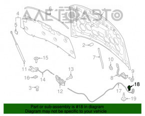 Ручка открытия замка капота салонная Ford Escape MK3 13-19 царапины