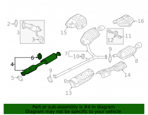 Выпускная трасса средняя часть Hyundai Sonata 11-14 2.0