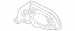 Корпус зеркального элемента правый BMW X3 F25 15-17 под BSM, Shadow-Line