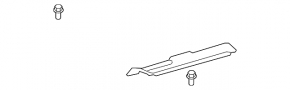 Полка задняя Lexus LS460 LS600h 07-09 перед, под шторку, серая