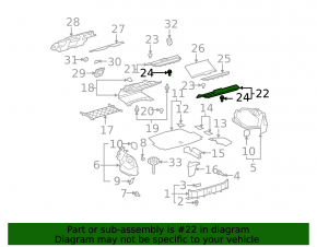 Полка задняя Lexus LS460 LS600h 07-09 перед, под шторку, серая