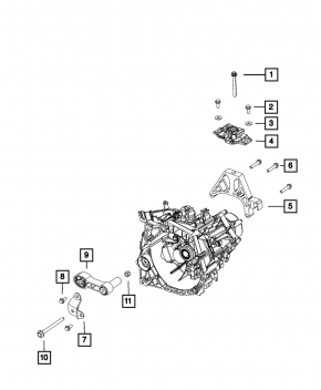 Подушка АКПП левая Fiat 500 12-14