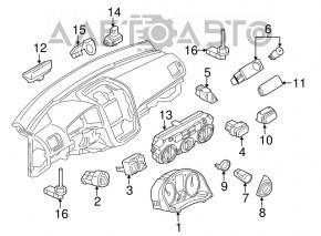 Управление климат-контролем VW Tiguan 09-15 manual царапины на накладке