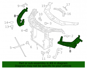 Кронштейн крепления фары правый Mercedes W166 GLE 16-19