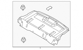 Raft spate Mazda 3 19- 4d negru, construit în Japonia