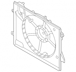 Carcasă radiator difuzor netratată Hyundai Sonata 16-19 hibrid