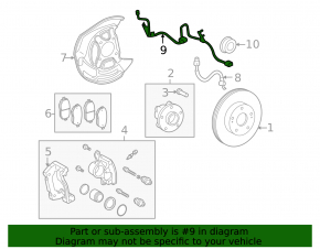 Провод датчика ABS передний правый Lexus GS300 GS350 GS430 GS450h 06-11 rwd