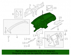 Торпедо передняя панель без AIRBAG Ford Flex 09-12 беж,