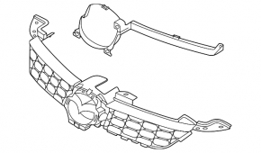 Решетка радиатора grill Mazda CX-7 10-12