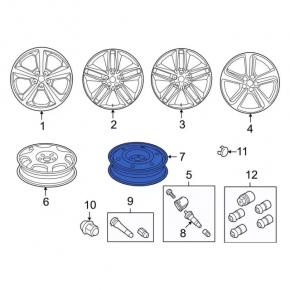 Запасное колесо докатка Ford Edge 19-24 R18 155/70