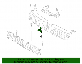 Grilă radiator emblemă Mitsubishi Outlander 14-14 ES, GT, SE