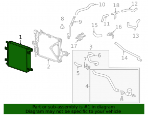 Radiator de răcire suplimentar dreapta pentru Toyota Tundra 22-26 3.4