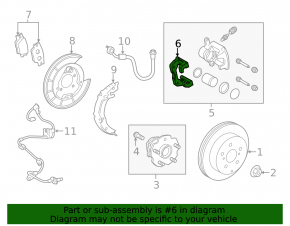 Suport etrier spate dreapta pentru Toyota Rav4 13-18 281/12mm