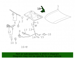 Петля капота левая Lexus GS300 GS350 GS430 GS450h 06-11