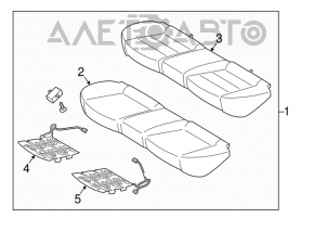 Задний ряд сидений 2 ряд Kia Forte 4d 14-16