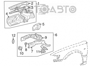 Защита арки правая Lexus RX300 98-03