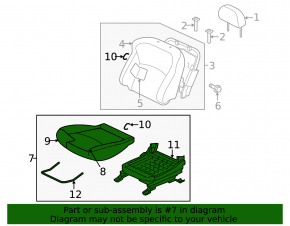 Пассажирское сидение Mitsubishi Outlander 16-18 рест, без airbag, механич, ткань черн