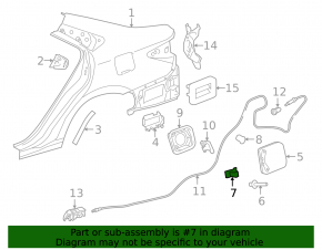 Arj. balamale ușii rezervor combustibil Toyota Camry V55 15-17 SUA