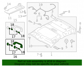Ручка потолка задняя левая Mazda CX-90 24-26 черная