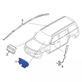 Подушка безопасности airbag в руль водительская Ford Flex 13-19 дорест черн