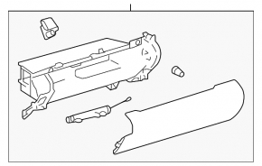 Перчаточный ящик, бардачок Toyota Camry v50 12-14 usa черн